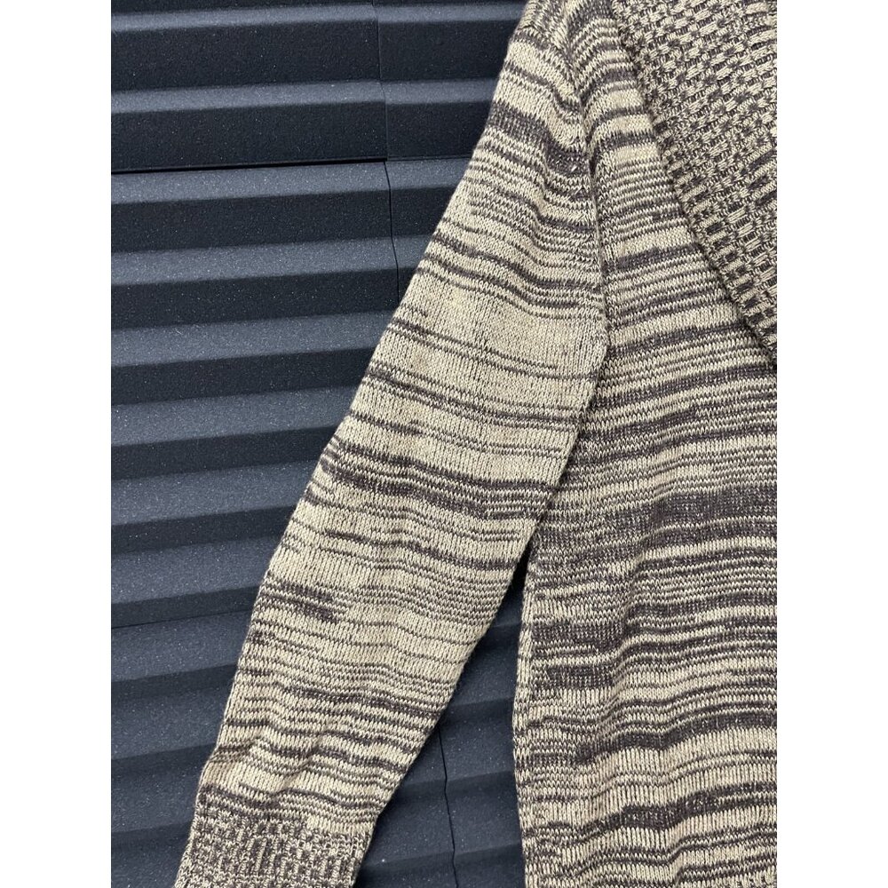 Caren Sport Knit Blouse Top Size 3XL Long Sleeve Long Brown Striped V-Neck - Picture 4 of 14